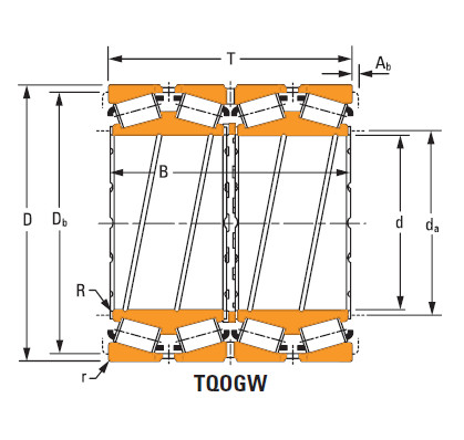 four-row tapered roller Bearings m281049dgw m281010