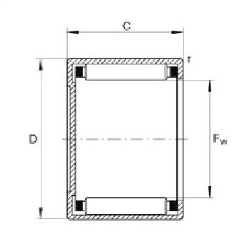 needle roller thrust bearing catalog BCE105 INA