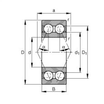 angular contact thrust bearings 3002-B-TVH FAG