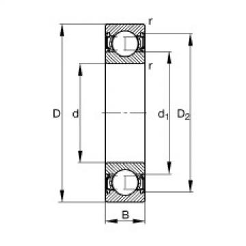 Bearing Original Brand S6200-2RSR  FAG   