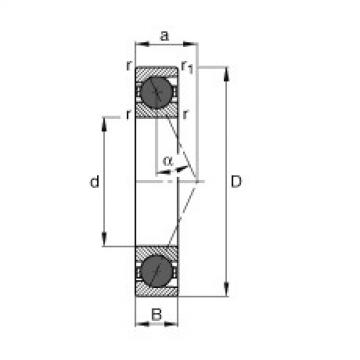 angular contact ball bearing installation HCB7019-E-T-P4S FAG