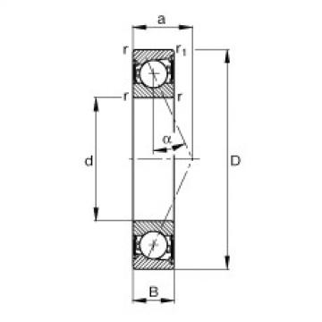 angular contact ball bearing installation B7005-E-2RSD-T-P4S FAG