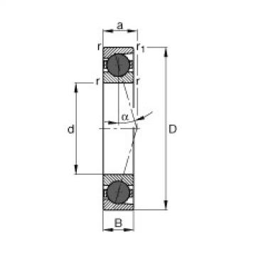 angular contact ball bearing installation HCB7018-C-T-P4S FAG