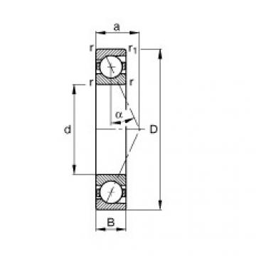 angular contact ball bearing installation B7000-E-T-P4S FAG