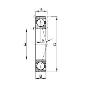 angular contact ball bearing installation B7001-C-T-P4S FAG