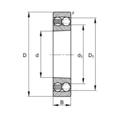 Self-Aligning Ball Bearings 1208-K-TVH-C3 FAG