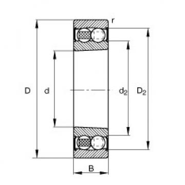 Self-Aligning Ball Bearings 2205-K-2RS-TVH-C3 FAG