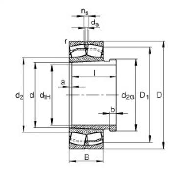 spherical roller bearing axial load 24184-B-K30 + AH24184-H FAG