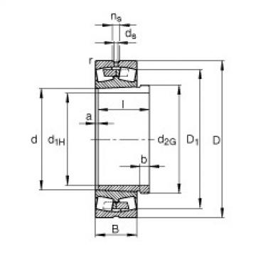 spherical roller bearing axial load 239/900-K-MB + AH39/900-H FAG