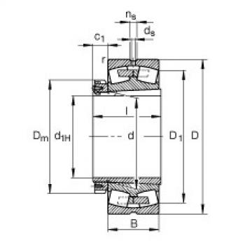 spherical roller bearing axial load 239/850-K-MB + H39/850-HG FAG