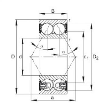 angular contact thrust bearings 3205-BD-2HRS-TVH FAG