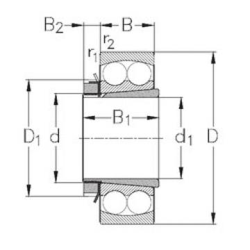 Self-Aligning Ball Bearings 1206-K+H206 NKE