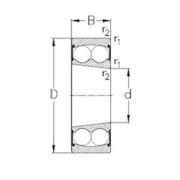 Self-Aligning Ball Bearings 2210-K-2RS NKE