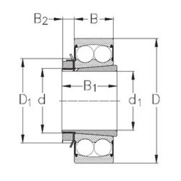 Self-Aligning Ball Bearings 2207-K-2RS+H307 NKE