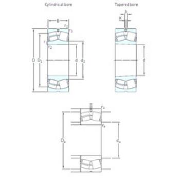 spherical roller bearing axial load 23968CC/W33 SKF