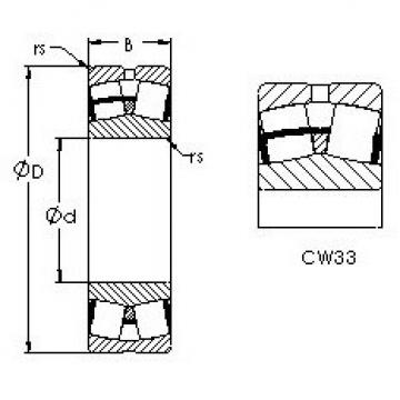 spherical roller bearing axial load 24076CAW33 AST