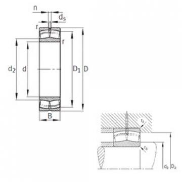 spherical roller bearing axial load 24140-B FAG