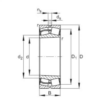 spherical roller bearing axial load 24038-E1-K30 FAG