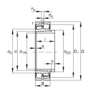 spherical roller bearing axial load 24034-E1-K30 + AH24034 FAG