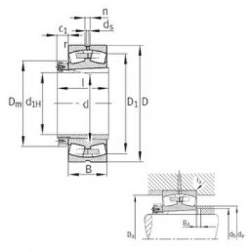 spherical roller bearing axial load 239/800-B-K-MB+H39/800 FAG