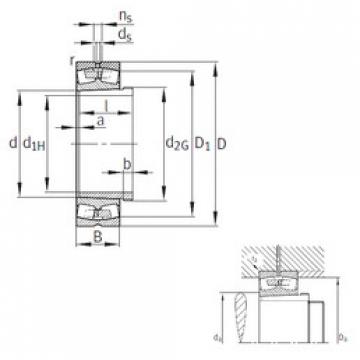 spherical roller bearing axial load 239/850-K-MB+AH39/850 FAG