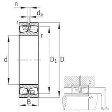 spherical roller bearing axial load 24164-B FAG