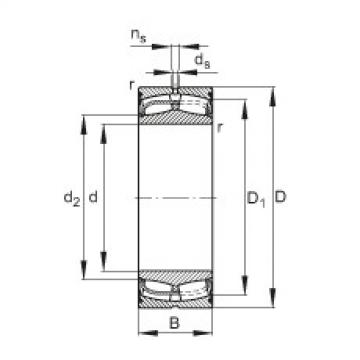 spherical roller bearing axial load 24036-E1-2VSR FAG