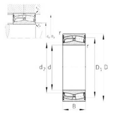 spherical roller bearing axial load 24036-E1-2VSR-H40 FAG