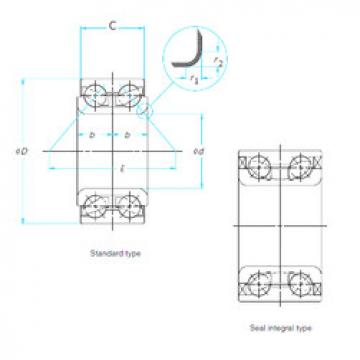 angular contact ball bearing installation 7B-DE08A32LLX3CS30/L260 NTN