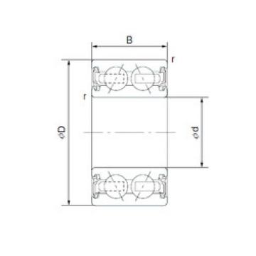 angular contact ball bearing installation B25-254 NSK