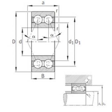 angular contact thrust bearings 3206-B-TVH FAG