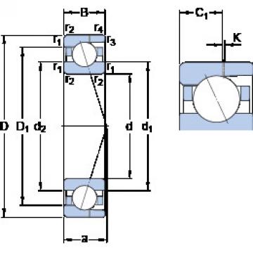 angular contact thrust bearings 7000 ACD/HCP4AH SKF