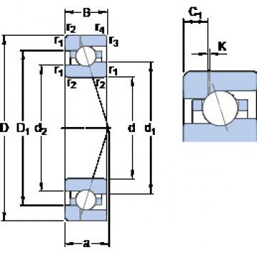 angular contact thrust bearings 7006 CE/HCP4AH1 SKF