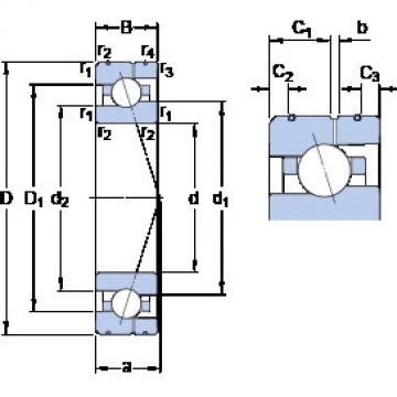 angular contact thrust bearings 7006 CE/P4AL SKF