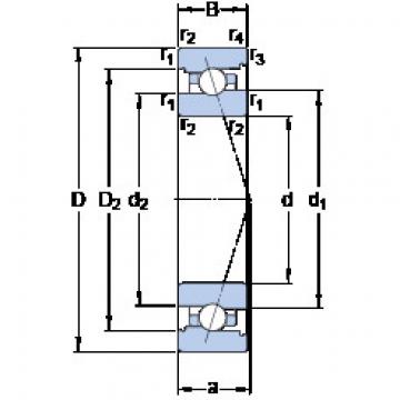 Angular Contact Ball Bearings 71910 ACB/P4A SKF