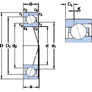 Angular Contact Ball Bearings 71908 ACE/P4AH1 SKF