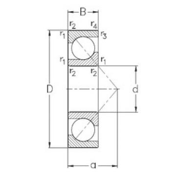 angular contact ball bearing installation 7303-BE-MP NKE