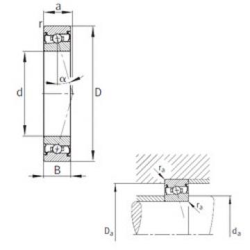 angular contact ball bearing installation HCS7005-C-T-P4S FAG