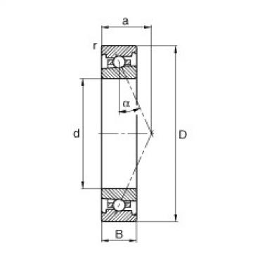 angular contact ball bearing installation HS7003-E-T-P4S FAG