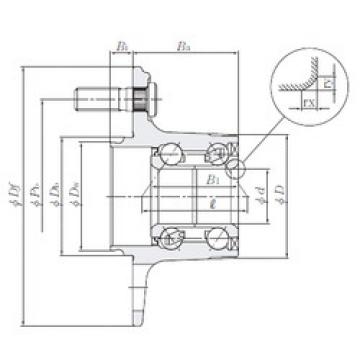 angular contact ball bearing installation HUB038-30 NTN