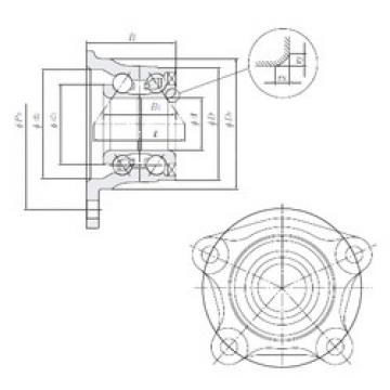 angular contact ball bearing installation HUB121-4 NTN