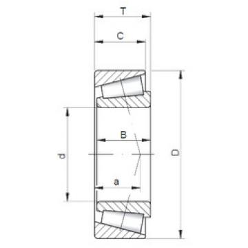 tapered roller dimensions bearings 33118 ISO