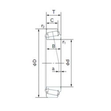 tapered roller dimensions bearings 33225/33462 NACHI