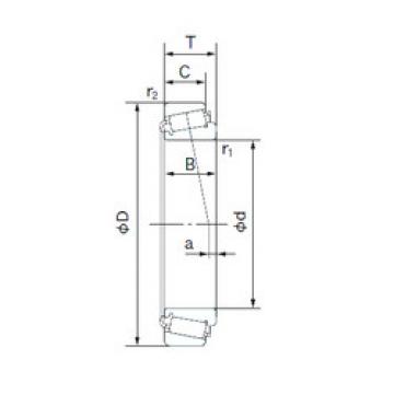 tapered roller dimensions bearings 3982/3925 NACHI