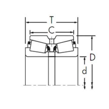 tapered roller bearing axial load 93800/93127CD+X5S-93800 Timken