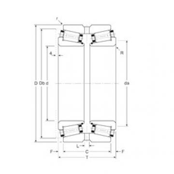 tapered roller dimensions bearings 74025/74052G Gamet