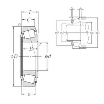 tapered roller dimensions bearings 33017U NTN