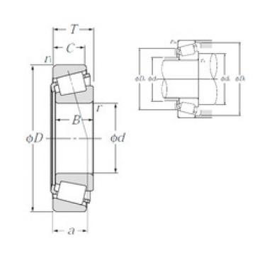 tapered roller dimensions bearings 4T-02474/02420 NTN