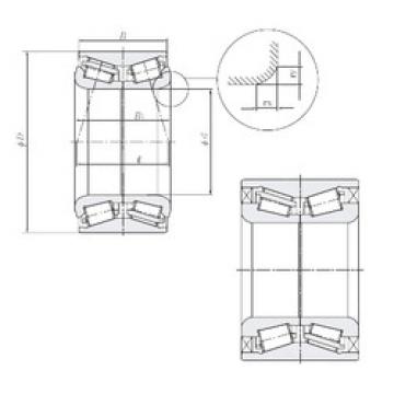 tapered roller dimensions bearings 4T-CRI-08A24CS175/L260 NTN