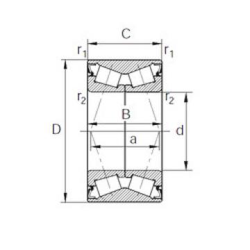 tapered roller bearing axial load DT408044 KBC